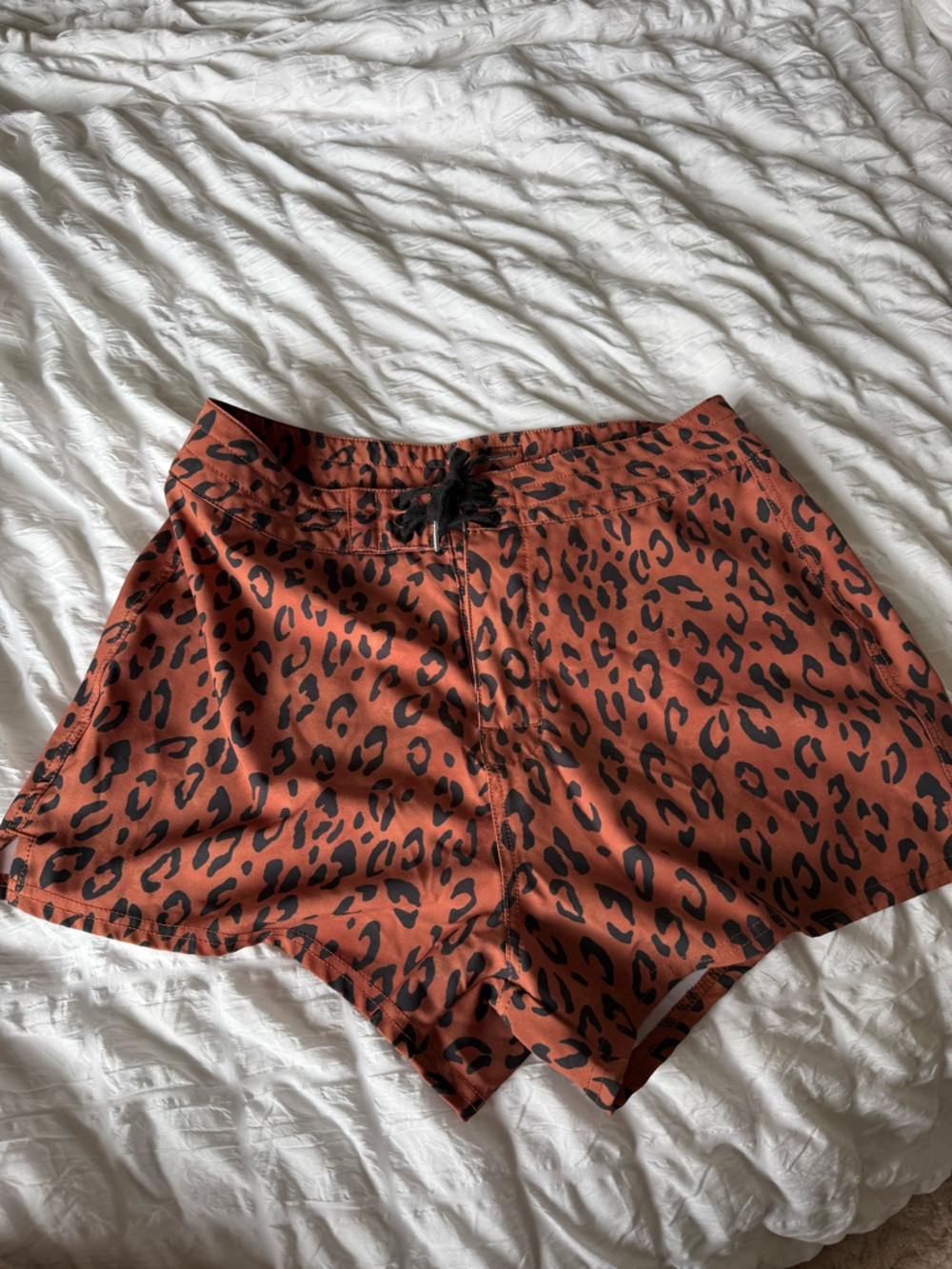 Billabong Orange and Black Leopard Swim Shorts